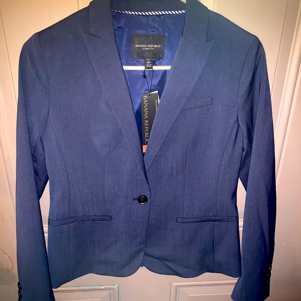 NWT! Banana Republic Washable Italian Wool Blazer
